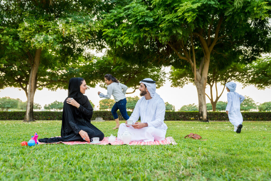 happy arabian family in a park 2023 11 27 05 02 35 utc