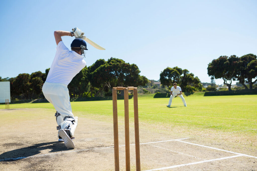 rear view of player batting while playing cricket 2023 11 27 04 56 27 utc